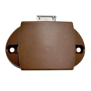 FAWO bar lock push lock, brown for caravan bathroom doors