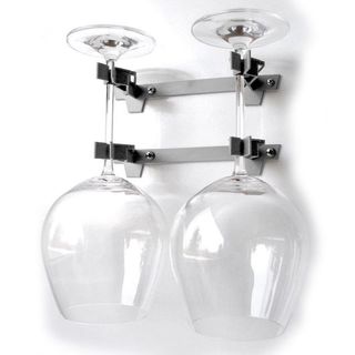 Mega-Klipp Wine Glass Holder Double, grey, for caravans, boats and motorhomes