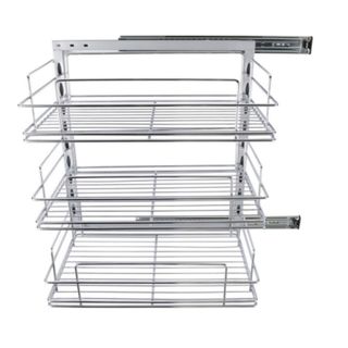 Camec Roll out pantry with 3 large wire baskets