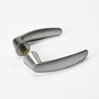 Door handle set for bathroom door in caravans and motorhomes