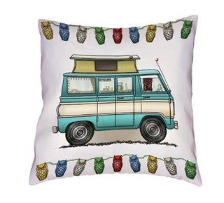Cushion cover green campervan