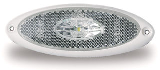 LED Marker Light Clear with White Base, 12V, 1W
