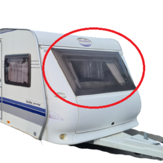 Hobby Caravan Polyplastic Front Window 1415 x 674 mm, for Caravans 2007 - 2009