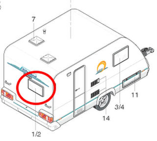 Dometic Rear Window for Knaus Eifelland Caravan 800 x 550mm Cut Out