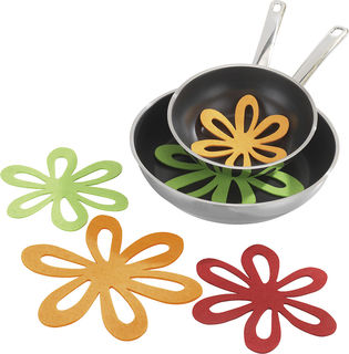 Wenko Anti-Slip Mats & Scratch Protectors for Pans – Set of 6 Multicoloured
