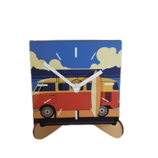 VW Kombi Surf Magnetic Clock with Stand