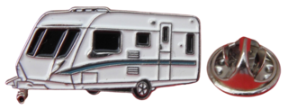 UK Caravan Metal and Enamel Pin Badge
