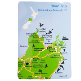 Tasman and Marlborough New Zealand Road Trip Fridge Magnet