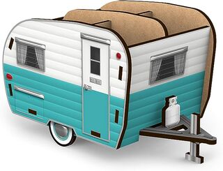 HAPPY CAMPER caravan pencil holder