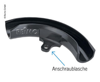 Water Hose Holder Corner, 16 mm, black with screw holes