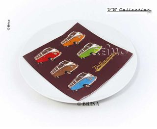 VW paper napkins Samba coloured, 33 x 33 cm