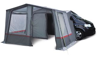 Van/Bus Awning Tramp Grey, with steel poles