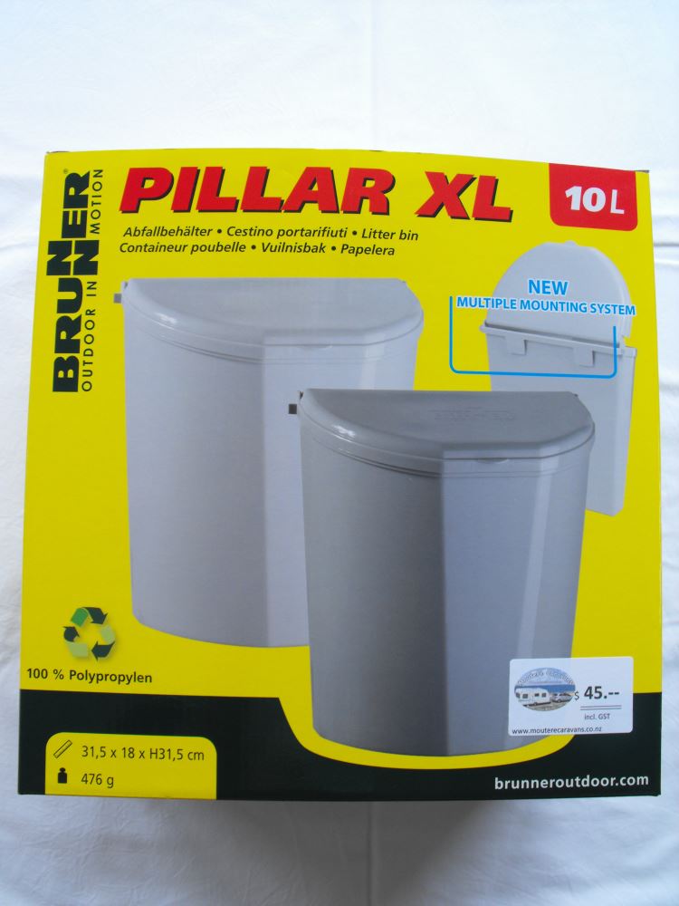 Door Mount Rubbish Bin Pillar Xl 10 Litres