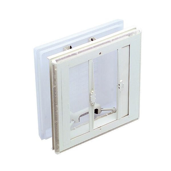 MPK roof vent, with roller blind and fly screen, 400 x 400 mm, off white