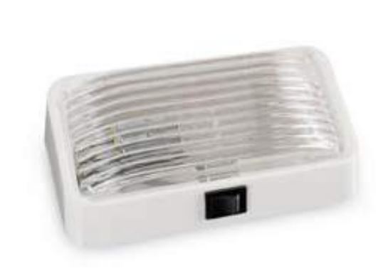 Awning light 12V  clear lens, with switch