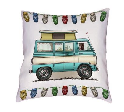 Cushion cover green campervan