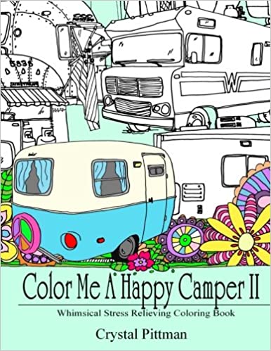 Camping colouring in book