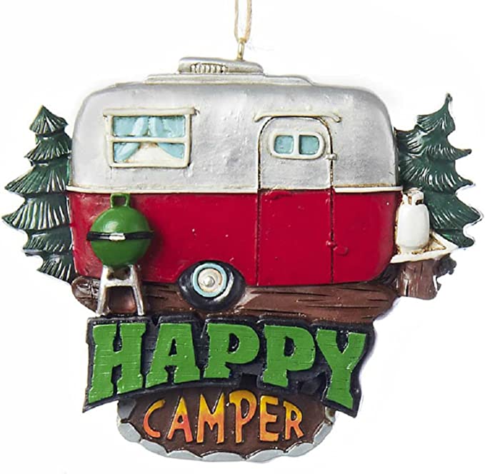 Caravan Happy Camper Christmas Ornament