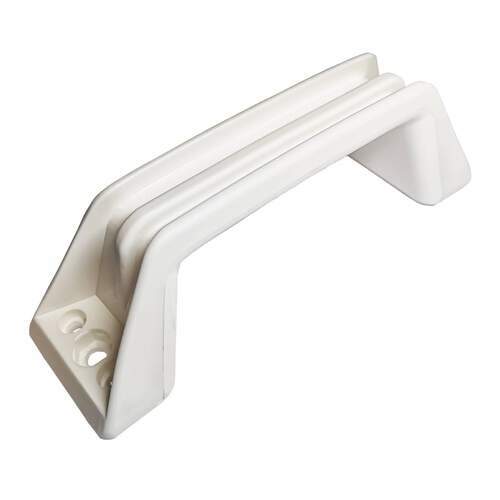 ZADI push handles for caravan, white plastic, pair, CAMEC