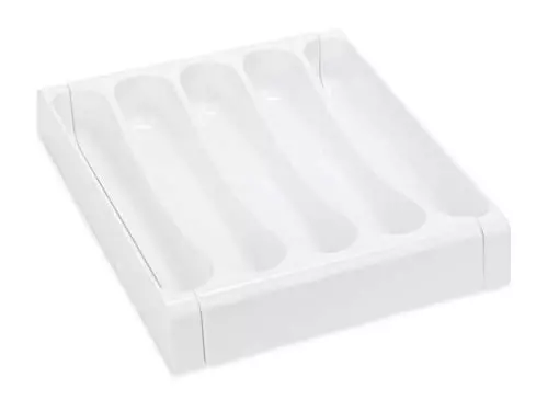CAMCO adjustable cutlery tray, white plastic