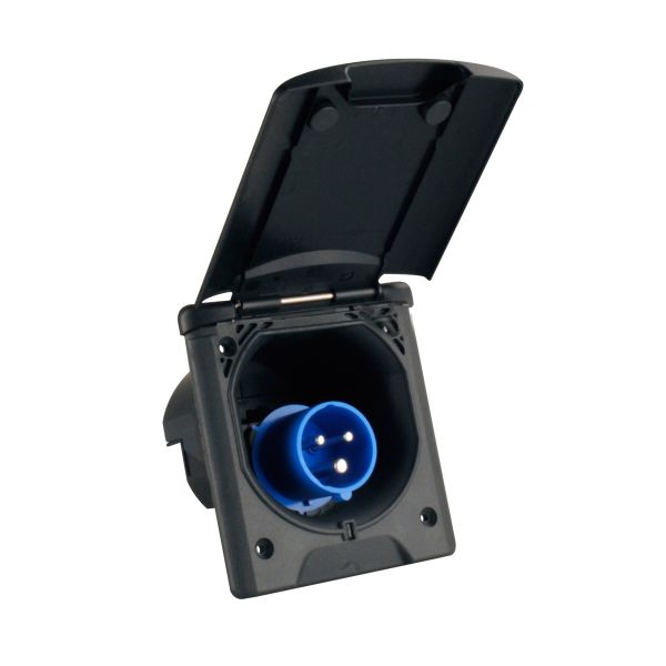 ABL Caravan CEE Supply socket, black