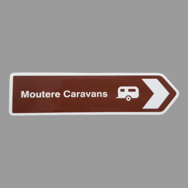Moutere Caravans Road Sign Fridge Magnet