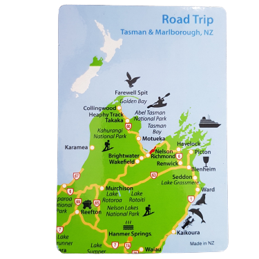 Tasman and Marlborough New Zealand Road Trip Fridge Magnet