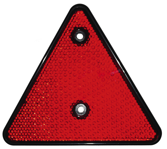Carbest triangular refelctors, set of 2 , red