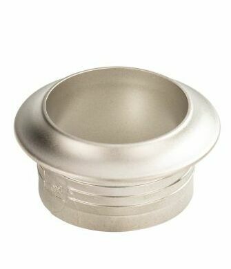 Replacement Push Button Surround For Caravan Cupboards, Matt Chrome, 35mm