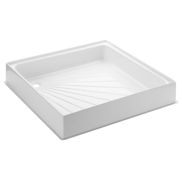 Shower Base, 600x600x100 mm, White plastic ABS