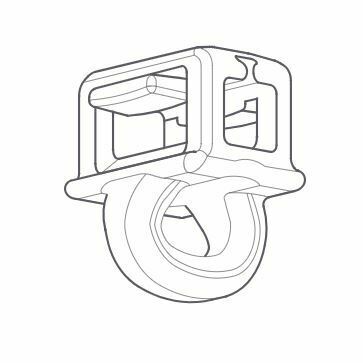 Clic® curtain hooks MINI 4 for caravans, set of 10, white, 3.6-4mm