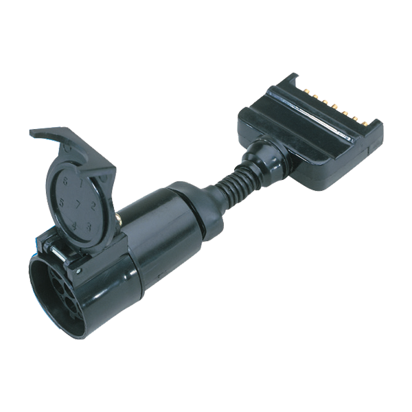 CM Trailer 7 Pin Flat Male to 7 Pin Round Adaptor