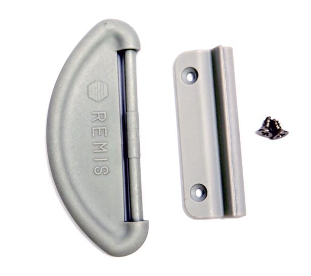 REMIS shower door handle set grey, RAL7035