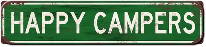 HAPPY CAMPERS Metal sign