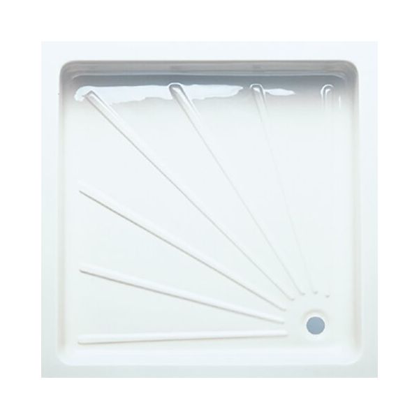 LILIE Shower Base,580x90x580 mm, White plastic ABS, for caravans and motorhomes