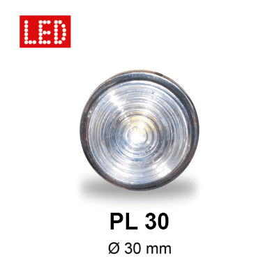 JOKON Clear LED marker light PL 30, 30 mm diameter for Buerstner, Hymer, Morelo and more