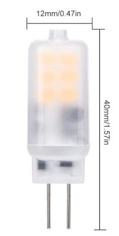 G4 LED Bulb 12V, 2W, 2700 K, warm white