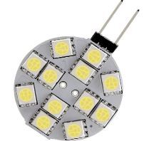 LED Bulb bright cold white, 12 SMD, 12V, side pins