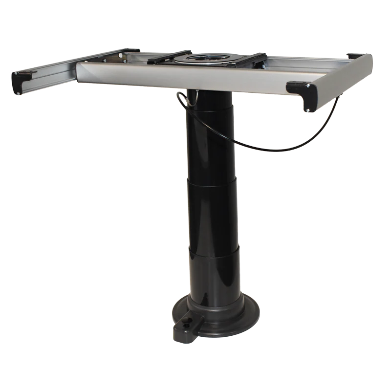 Nuova Mapa Caravan Adjustable Table Leg with Sliding & Rotating Tabletop System - Black