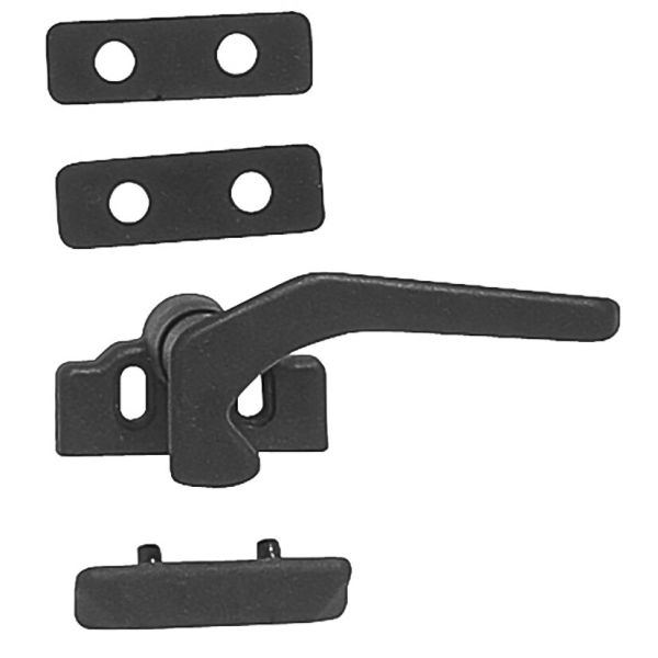 Polyplastic window latch to screw onto window panel