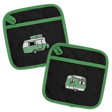 Van Go Collections Embroidered Pot holders, Eriba and Sprite caravans
