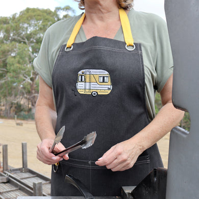 Van Go Collections Embroidered Apron, Iconic Collection, Crusader caravan