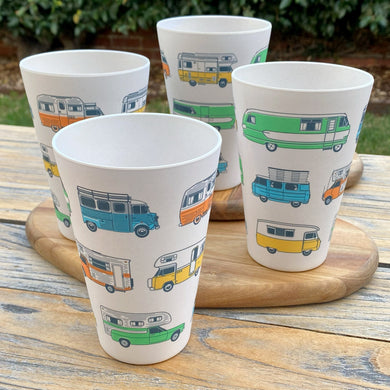 Van Go Collections Tumbler Set , 400 ml, Camper Collection, set of 4