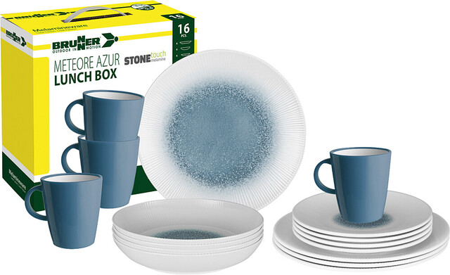Brunner Melamine Tableware METEORE AZUR, 16 pcs.