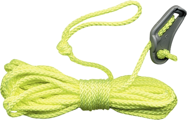 Set of Guy ropes for tents/awnings, neon yellow, 4 meters, set of 4