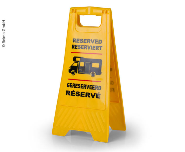 Yellow Reserved Sign for Motorhome