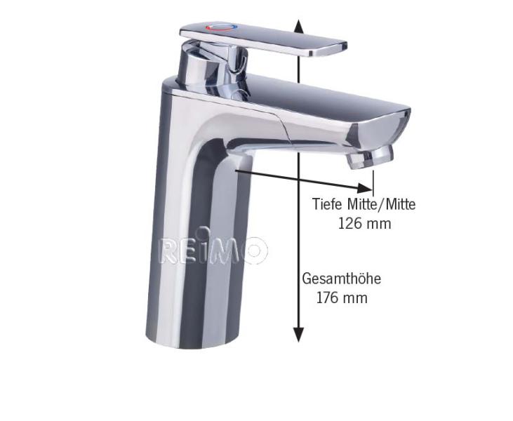 REICH Single Lever Mixer Vector E5, up to 6 bar, 33mm hole