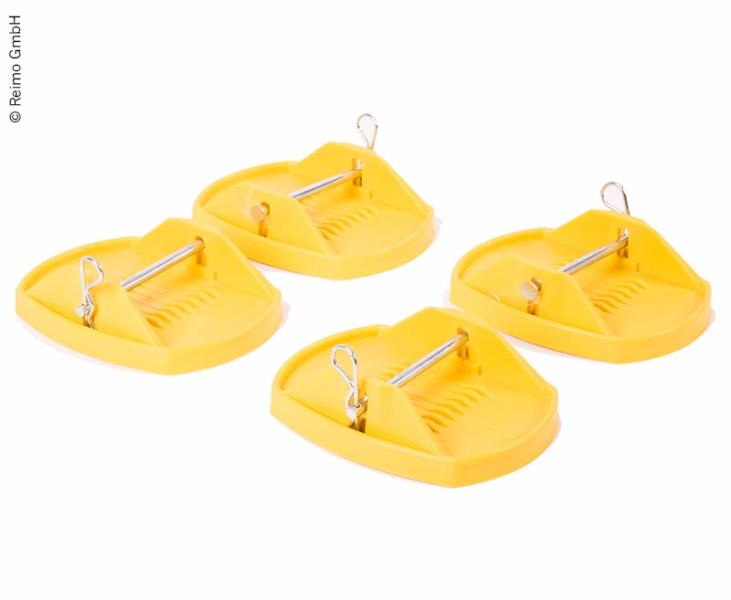 Carbest Corner Steady Support Plates, 4 pieces, YELLOW