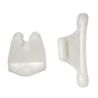 Door catch for caravan entrance door, white