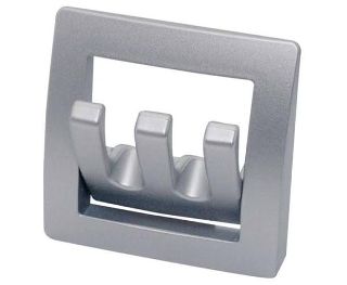 FAWO Foldable Wardrobe Hooks, silver, Triple, for caravans and motorhomes